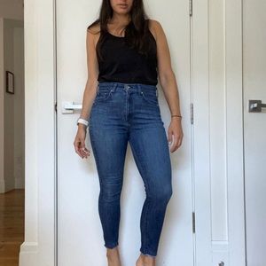 Rag & Bone High Rise Ankle Skinny Jeans Cropped 28